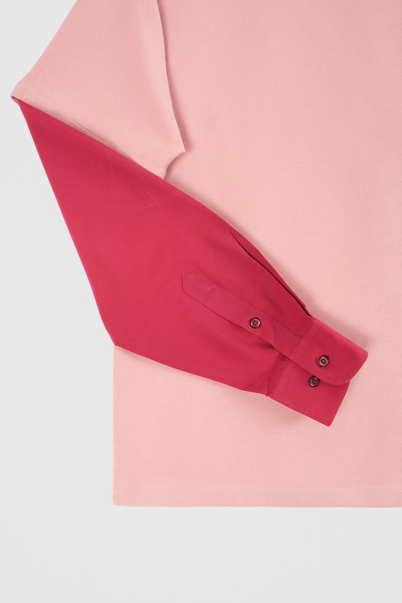 SHIRT SLEEVED T-SHIRT – ONE OF ONE IN PINK-BURGUNDY – M - Image 5